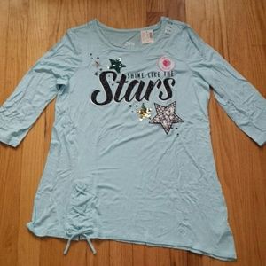 Justice top 3/4 sleeve new with tags 14/16